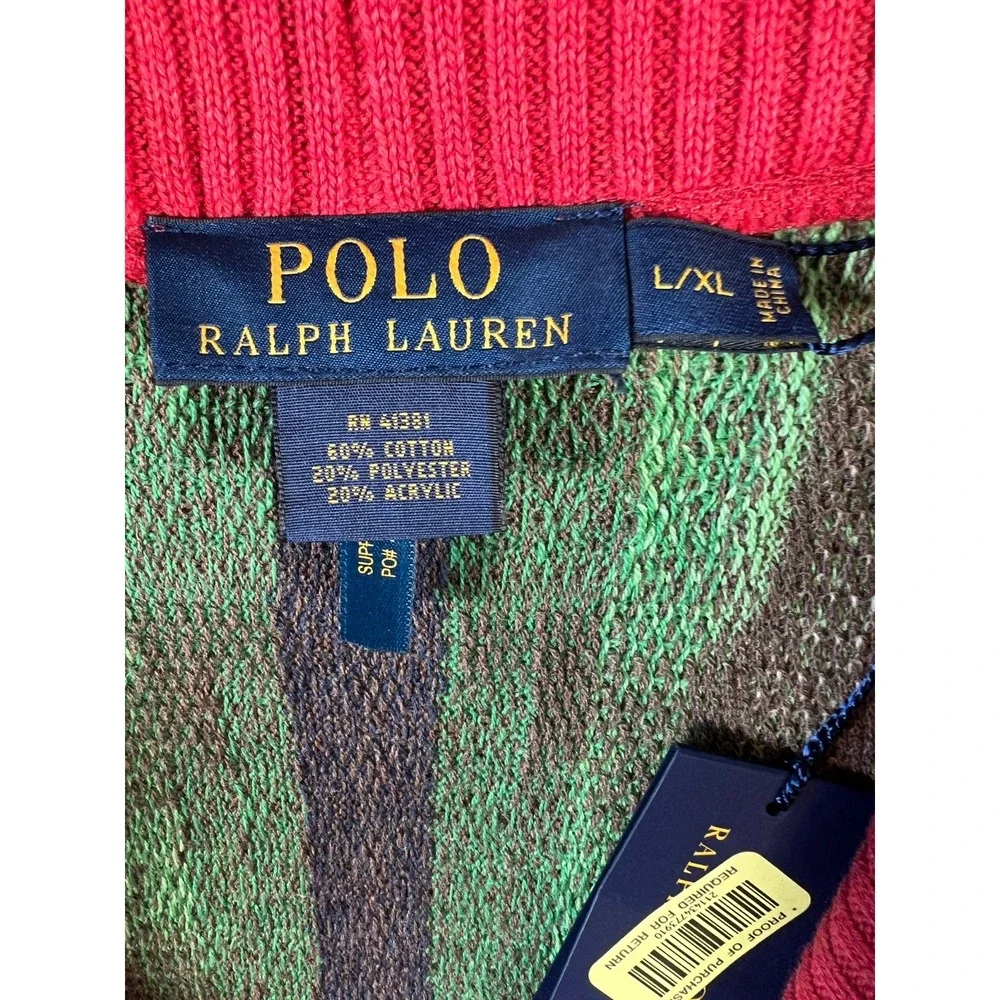 Vintage Polo Ralph Lauren Cardigan Sweater Womens XL Aztec Southwestern NWT* - Picture 10 of 10